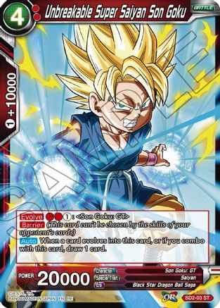 Unbreakable Super Saiyan Son Goku (SD2-03) - Mythic Booster