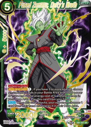 Fused Zamasu, Deity's Wrath (Gold Stamped) (DB1-057) - Mythic Booster Foil