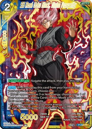 SS Rose Goku Black, Divine Prosperity (Gold Stamped) (P-206) - Mythic Booster Foil