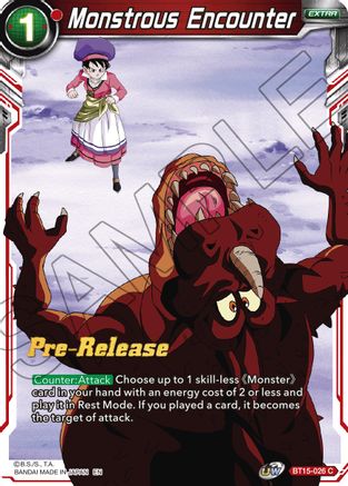 Monstrous Encounter (BT15-026) - Saiyan Showdown PreRelease Cards