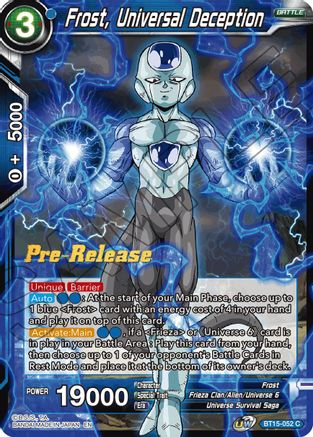 Frost, Universal Deception (BT15-052) - Saiyan Showdown PreRelease Cards