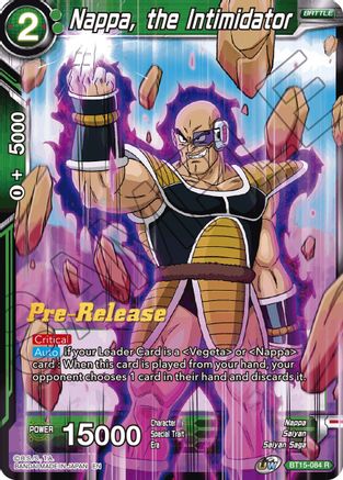 Nappa, the Intimidator (BT15-084) - Saiyan Showdown PreRelease Cards