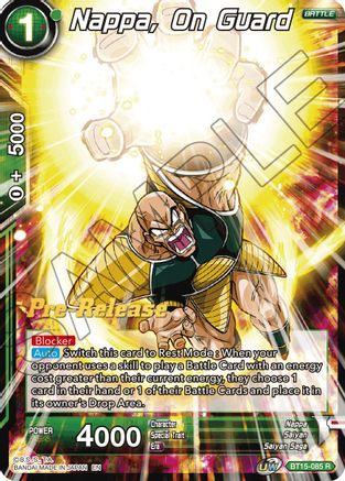 Nappa, on Guard (BT15-085) - Saiyan Showdown PreRelease Cards