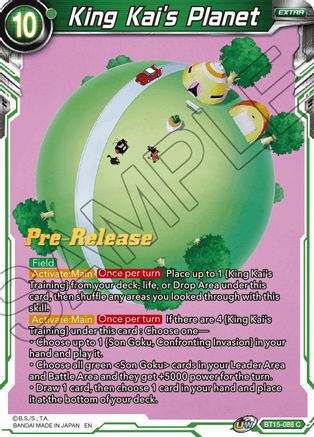 King Kai's Planet (BT15-088) - Saiyan Showdown PreRelease Cards