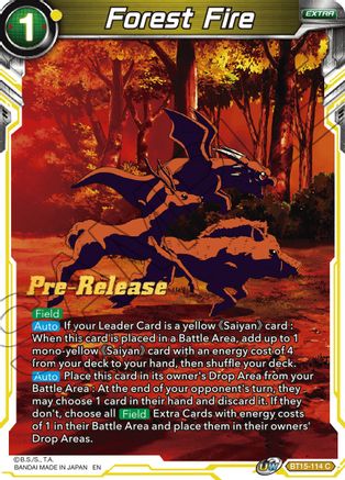 Forest Fire (BT15-114) - Saiyan Showdown PreRelease Cards