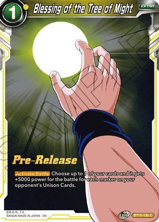 Blessing of the Tree of Might (BT15-120) - Saiyan Showdown PreRelease Cards