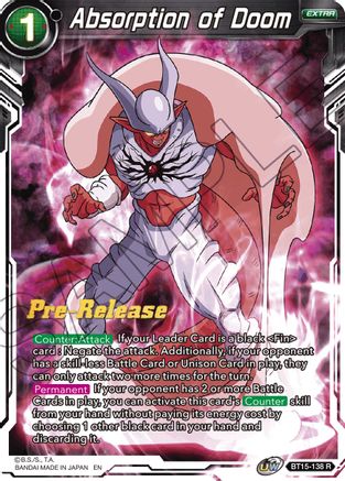 Absorption of Doom (BT15-138) - Saiyan Showdown PreRelease Cards