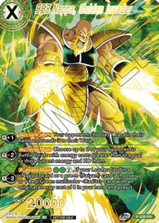 SS3 Nappa, Golden Invader (Gold Stamped) (P-339) - Promotion Cards Foil