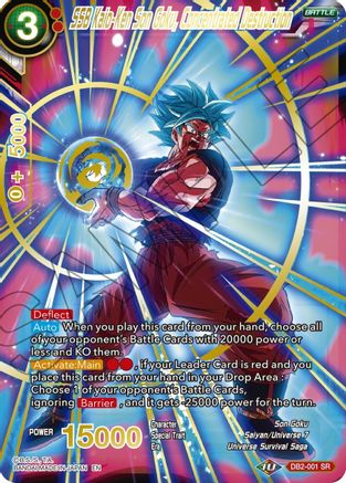 SSB Kaio-Ken Son Goku, Concentrated Destruction (Gold Stamped) (DB2-001) - Mythic Booster Foil