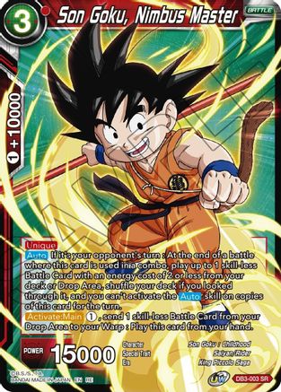 Son Goku, Nimbus Master (DB3-003) - Mythic Booster Foil