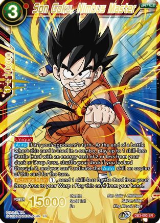 Son Goku, Nimbus Master (Gold Stamped) (DB3-003) - Mythic Booster Foil