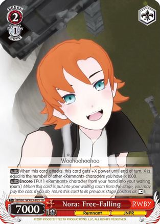 Nora: Free-Falling (RWBY/WX03-T09 TD) - RWBY