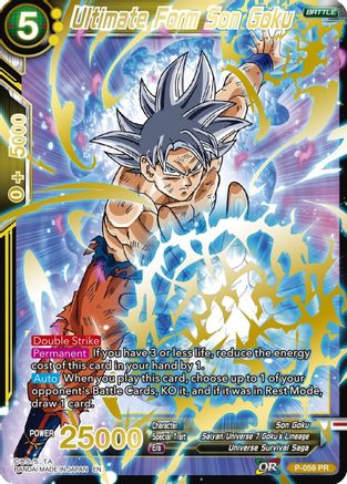 Ultimate Form Son Goku (Gold Stamped) (P-059) - Mythic Booster Foil