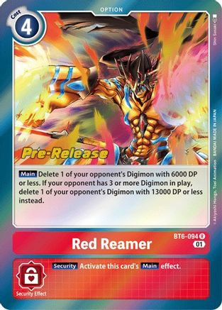 Red Reamer (BT6-094) - Double Diamond Pre-Release Cards Foil