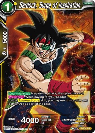 Bardock, Surge of Inspiration (P-204) - Mythic Booster