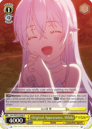 Original Appearance, Hibiki (Parallel Foil) (DAL/WE33-E008 R) - Date A Bullet