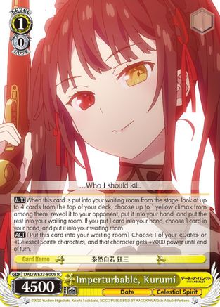 Imperturbable, Kurumi (Parallel Foil) (DAL/WE33-E009 R) - Date A Bullet