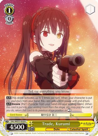 Trade, Kurumi (Parallel Foil) (DAL/WE33-E020 C) - Date A Bullet