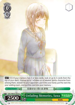 Unfading Memories, Sawa (DAL/WE33-E035 U) - Date A Bullet