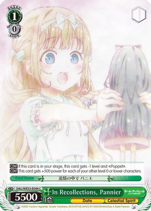 In Recollections, Pannier (Parallel Foil) (DAL/WE33-E044 C) - Date A Bullet