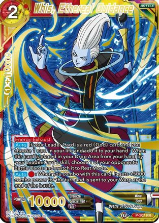 Whis, Ethereal Guidance (Gold Stamped) (P-207) - Mythic Booster Foil