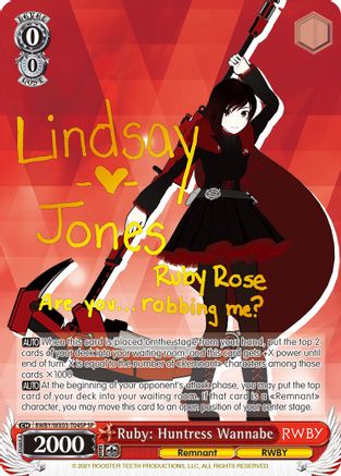 Ruby: Huntress Wannabe (SP) (RWBY/WX03-T04SP SP) - RWBY