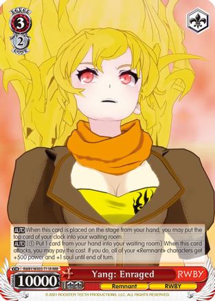 Yang: Enraged (RRR) (RWBY/WX03-T11R RRR) - RWBY