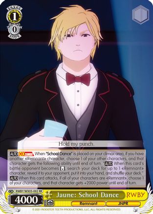 Jaune: School Dance (RWBY/WX03-002 RR) - RWBY
