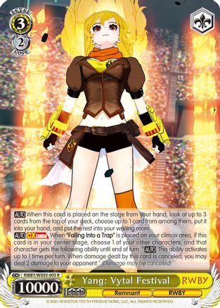 Yang: Vytal Festival (RWBY/WX03-005 R) - RWBY