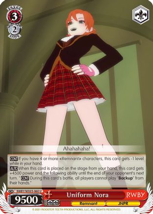 Uniform Nora (RWBY/WX03-060 U) - RWBY