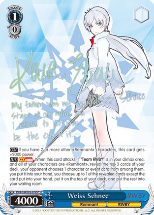 Weiss Schnee (SP) (RWBY/WX03-076SP SP) - RWBY