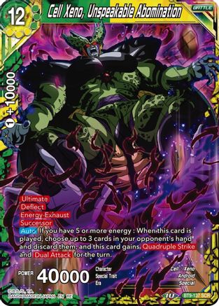 Cell Xeno, Unspeakable Abomination (BT9-137) - Mythic Booster Foil