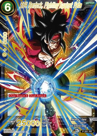 SS4 Bardock, Fighting Against Fate (Gold Stamped) (P-261) - Mythic Booster Foil