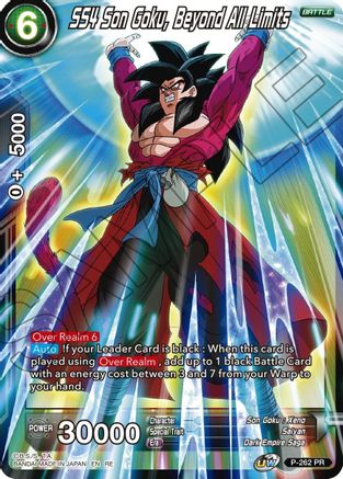 SS4 Son Goku, Beyond All Limits (P-262) - Mythic Booster Foil
