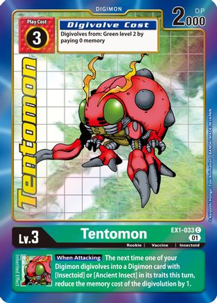 Tentomon (Alternate Art) (EX1-033) - Classic Collection Foil
