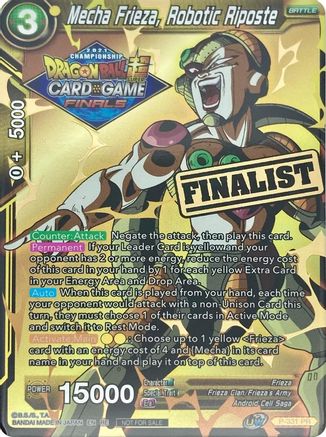 Mecha Frieza, Robotic Riposte (Championship 2021 Vault Set) (Finalist Gold Stamped) (P-331) - Promotion Cards Foil