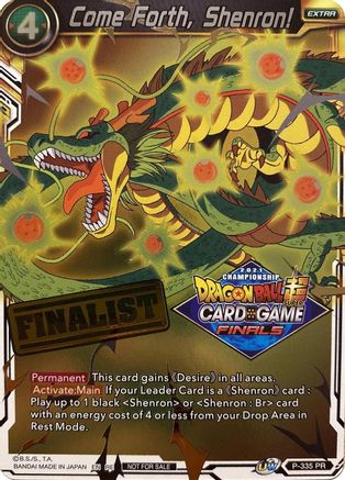 Come Forth, Shenron! (Championship 2021 Vault Set) (Finalist Gold Stamped) (P-335) - Promotion Cards Foil
