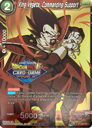 King Vegeta, Commanding Support (Championship Pack 2021 Vault Set) (P-355) - Promotion Cards Foil