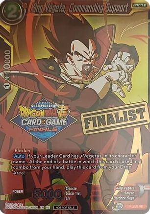 King Vegeta, Commanding Support (Championship 2021 Vault Set) (Finalist Gold Stamped) (P-355) - Promotion Cards Foil