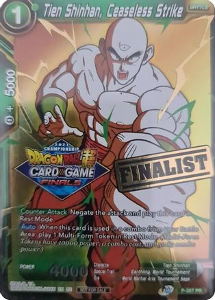 Tien Shinhan, Ceaseless Strike (Championship 2021 Vault Set) (Finalist Gold Stamped) (P-357) - Promotion Cards Foil