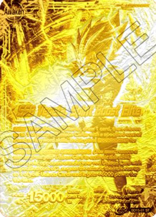 Vegeta // SSB Vegeta, Spirit Boost Elite (2021 Championship 3rd Place) (Metal Gold Foil) (SD15-01) - Tournament Promotion Cards Foil