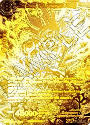 Son Goku, The Awakened Power (2021 World Championship) (Metal Gold Foil) (TB1-097) - Tournament Promotion Cards Foil