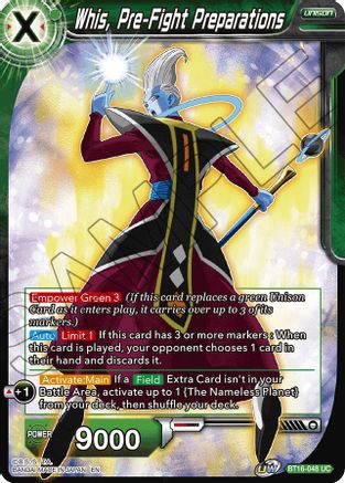 Whis, Pre-Fight Preparations (BT16-048) - Realm of the Gods