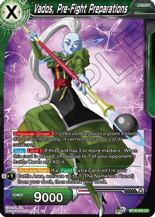 Vados, Pre-Fight Preparations (BT16-049) - Realm of the Gods