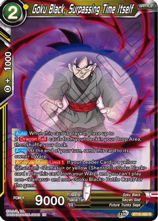 Goku Black, Surpassing Time itself (BT16-088) - Realm of the Gods