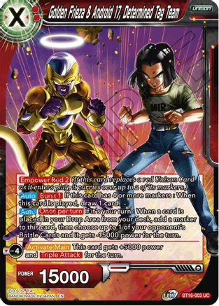 Golden Frieza & Android 17, Determined Tag Team (BT16-003) - Realm of the Gods Foil