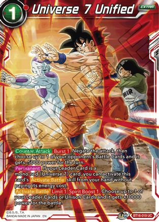 Universe 7 Unified (BT16-019) - Realm of the Gods