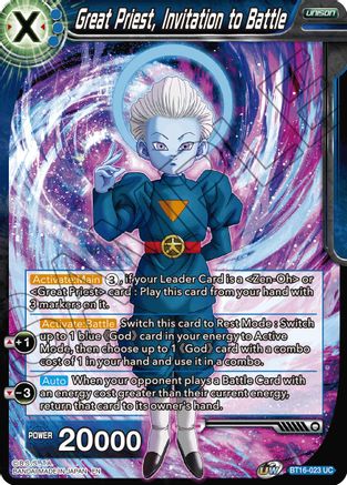 Great Priest, Invitation to Battle (BT16-023) - Realm of the Gods