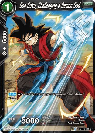 Son Goku, Challenging a Demon God (BT16-101) - Realm of the Gods