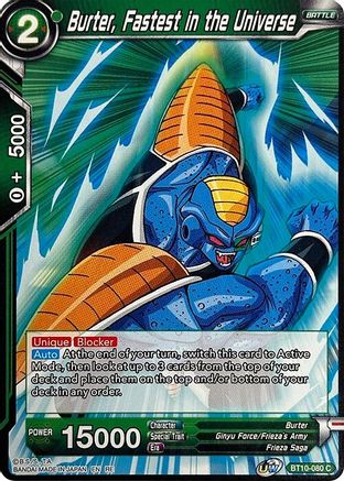 Burter, Fastest in the Universe (BT10-080) - Rise of the Unison Warrior 2nd Edition Foil